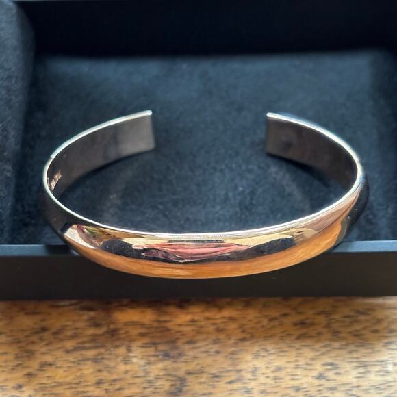 Paige Novick silver cuff bracelet copper finish color heavy metal artisan chic - Picture 1 of 7